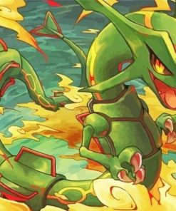 Pokemon Rayquaza Art paint by number