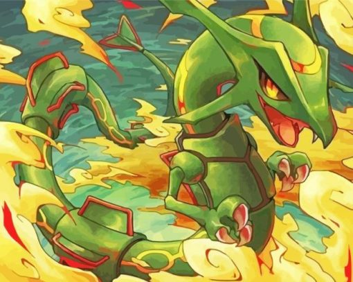 Pokemon Rayquaza Art paint by number