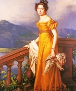 Regency Era Gown paint by number