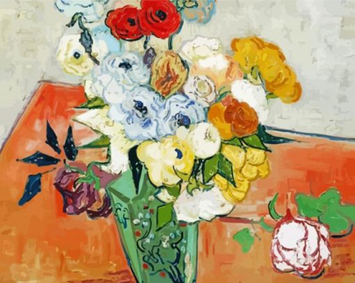 Roses And Anemones paint by number