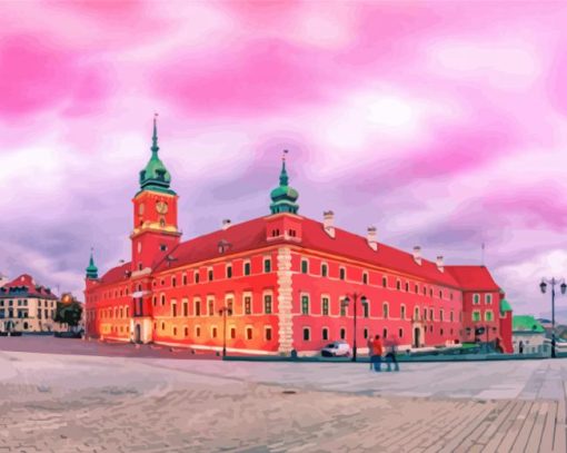 The Royal Castle In Warsaw paint by number