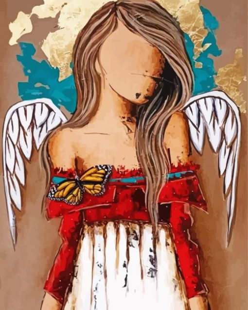 Beautiful Angel paint by number