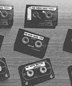 Cassette Tape Monochrome paint by number