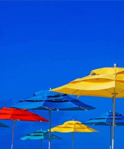 Colorful Beach Umbrella paint by number