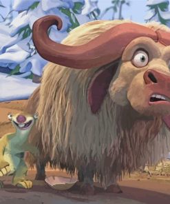 Ice Age Musk Ox paint by number