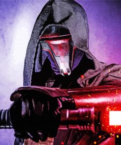 Star Wars Character Darth Revan paint by number