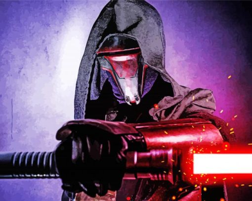 Star Wars Character Darth Revan paint by number