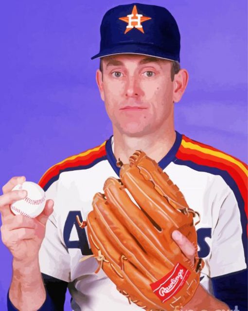 The Baseball Pitcher Nolan Ryan paint by number