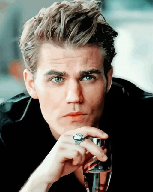 Vampire Diaries Stefan Salvatore paint by number