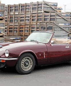 Vintage Triumph Spitfire paint by number