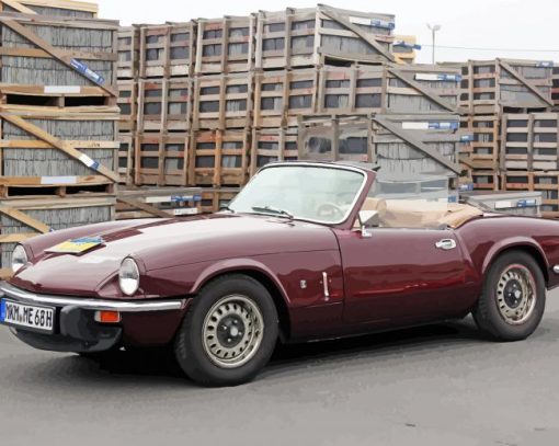 Vintage Triumph Spitfire paint by number