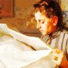 Woman Reading Anders Zorn paint by number