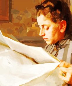 Woman Reading Anders Zorn paint by number