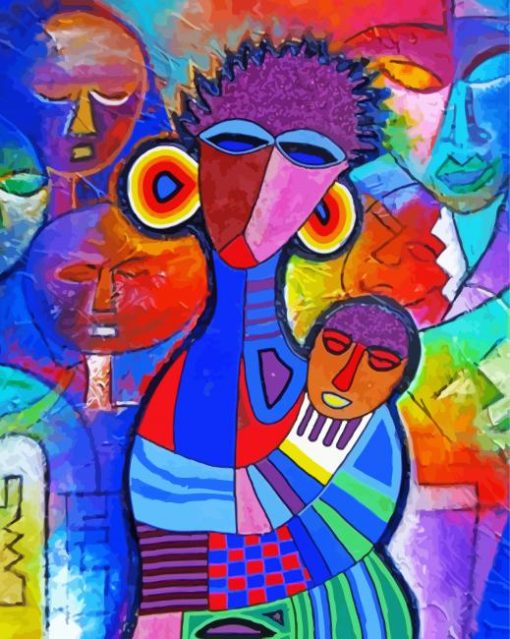 African Abstract paint by number