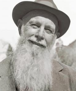 Black And White John Muir paint by number