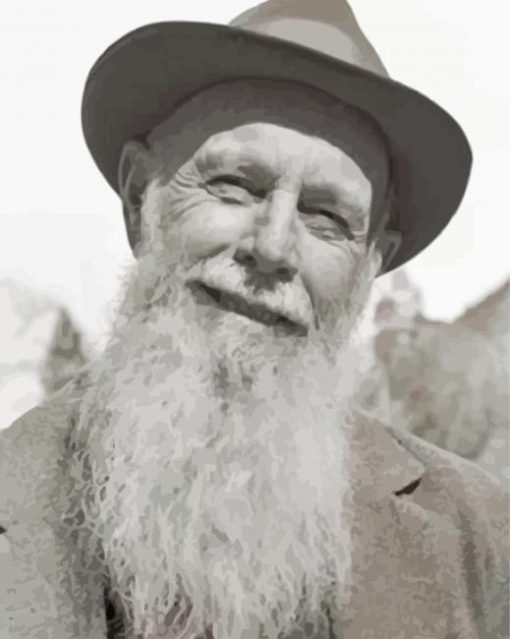 Black And White John Muir paint by number