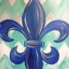 Blue Fleur De Lis paint by number