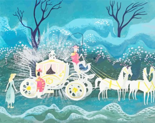 Cinderella Coach Mary Blair paint by number