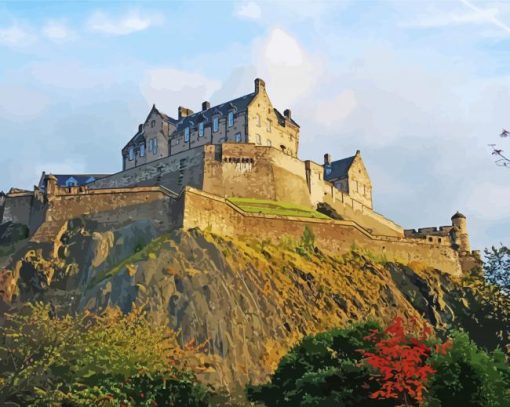 Edinburgh Castle paint by number