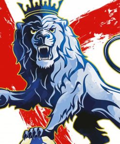 England Football The Lion paint by number