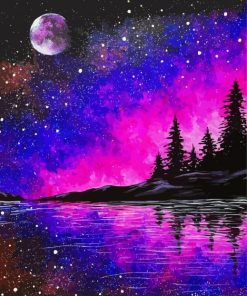 Galaxy Lake Art paint by number