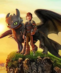 How To Train A Dragon paint by number