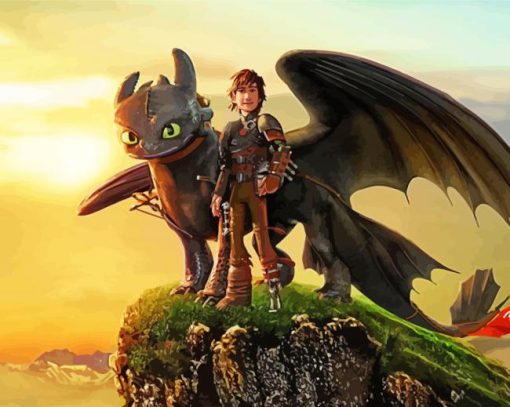 How To Train A Dragon paint by number