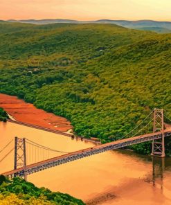 Hudson River Bridge paint by number