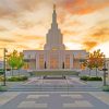 Idaho Falls Temple In The USA paint by number