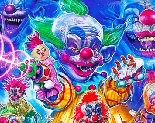 Killer Klowns From Outer Space paint by number