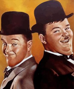 Laurel And Hardy Art paint by number