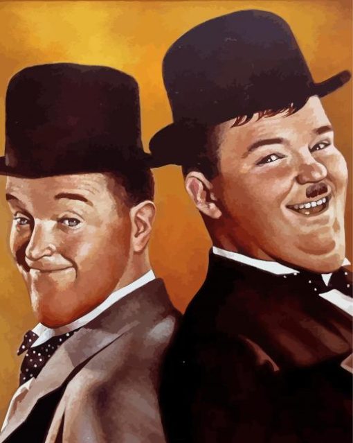 Laurel And Hardy Art paint by number