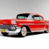 Red 58 Chevy Impala paint by number