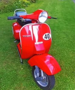 Red Lambretta paint by number