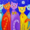 Smiling Cats paint by number