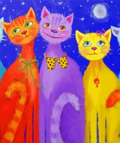 Smiling Cats paint by number