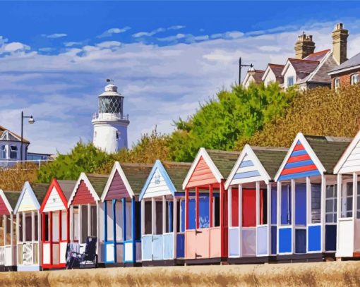 Southwold Huts paint by number