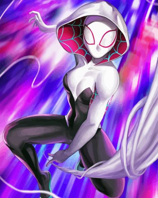 Spider Gwen Marvel Hero paint by number