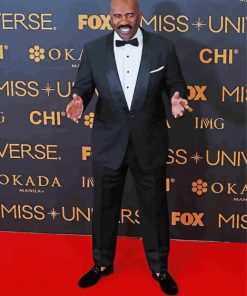 Steve Harvey In Red Carpet paint by number