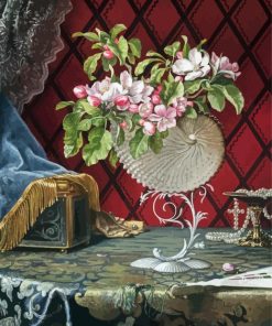 Still Life with Apple Blossoms in a Nautilus Shell paint by number