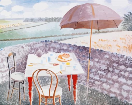 Tea At Furlongs Eric Ravilious paint by number