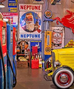 Vintage Garage paint by number