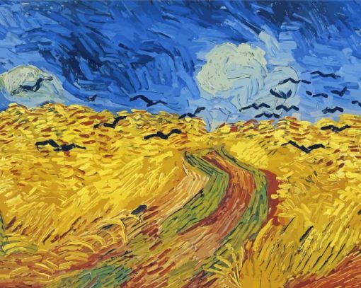 Wheatfield With Crows Van Gogh paint by number