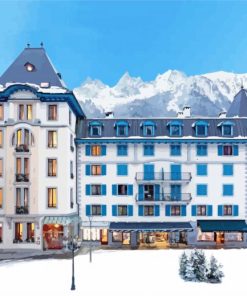 Chamonix Hotel Building paint by number