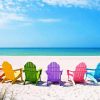 Colorful Beach Chairs paint by number