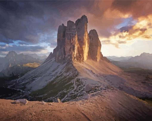 Tre Cime paint by number