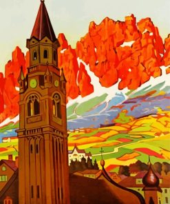 Cortina Dampezzo Italy Poster paint by number