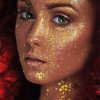 Gold Glitter Girl paint by number