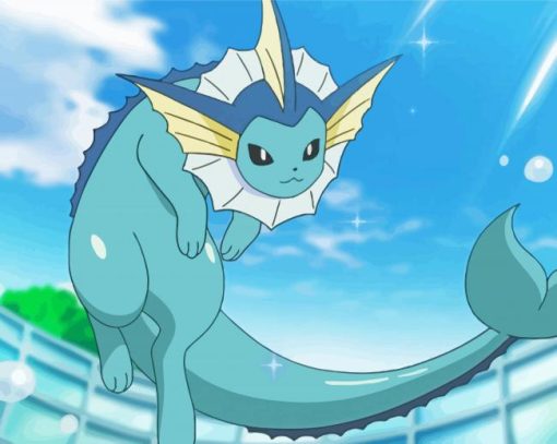 Pokemon Vaporeon paint by number