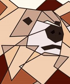 Abstract Cubism Bear paint by number